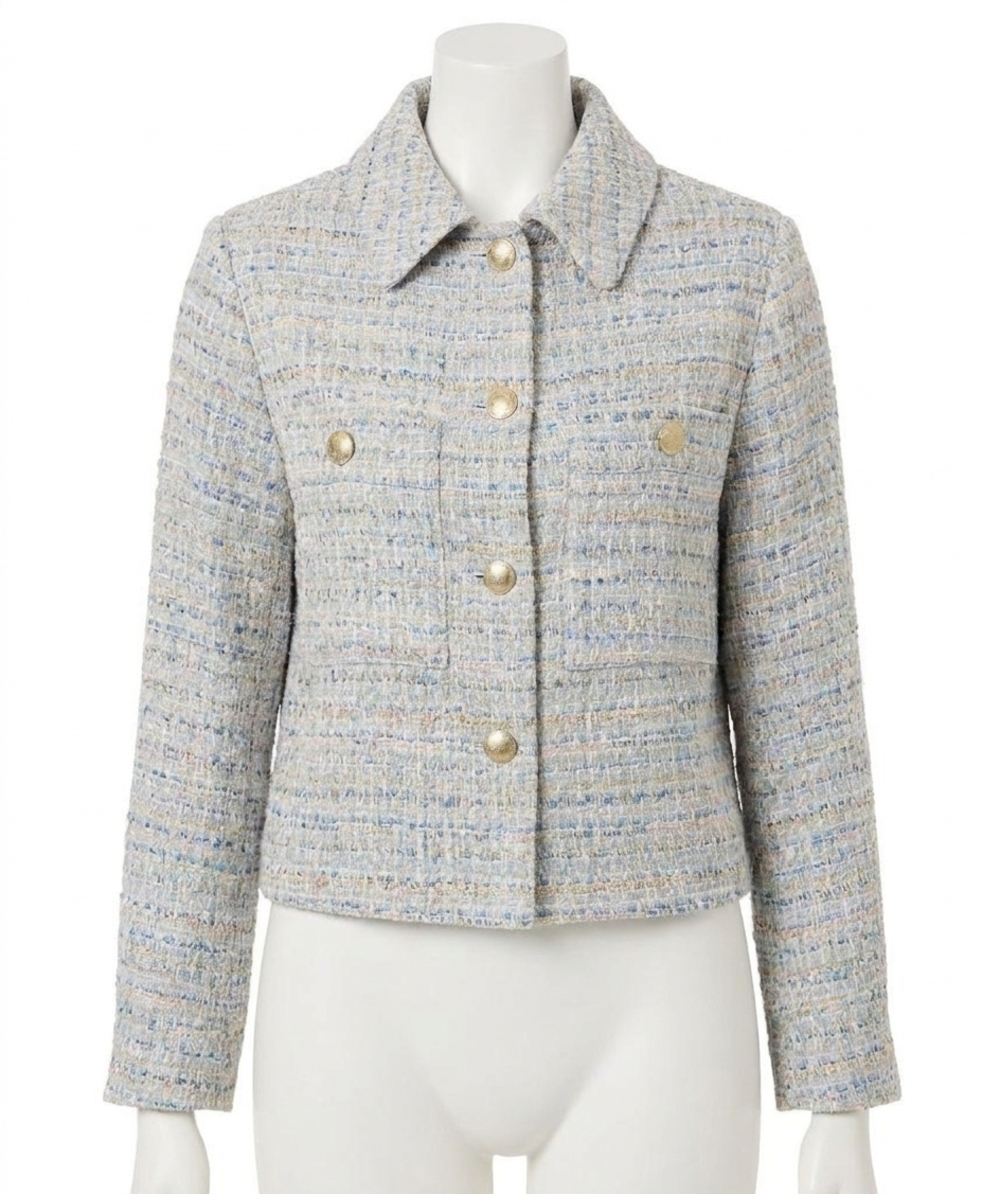 NEW ESQUALO janny tweed jacket in blue